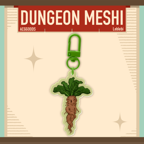 Dungeon Meshi Mandrake Clear Acrylic Keychains