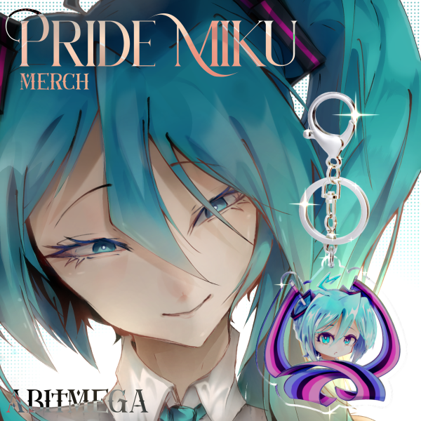 ALL MIKU'S ARE CANON | Omnisexual Pride Flag | Hatsune Miku | Acrylic Keychain