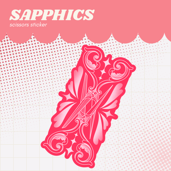 [QUEER] Sapphics Scissors Sticker