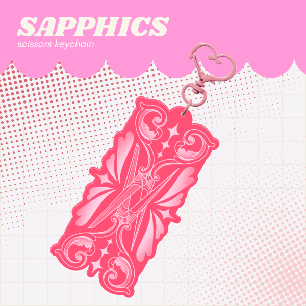 [QUEER] Sapphics Scissors Keychain