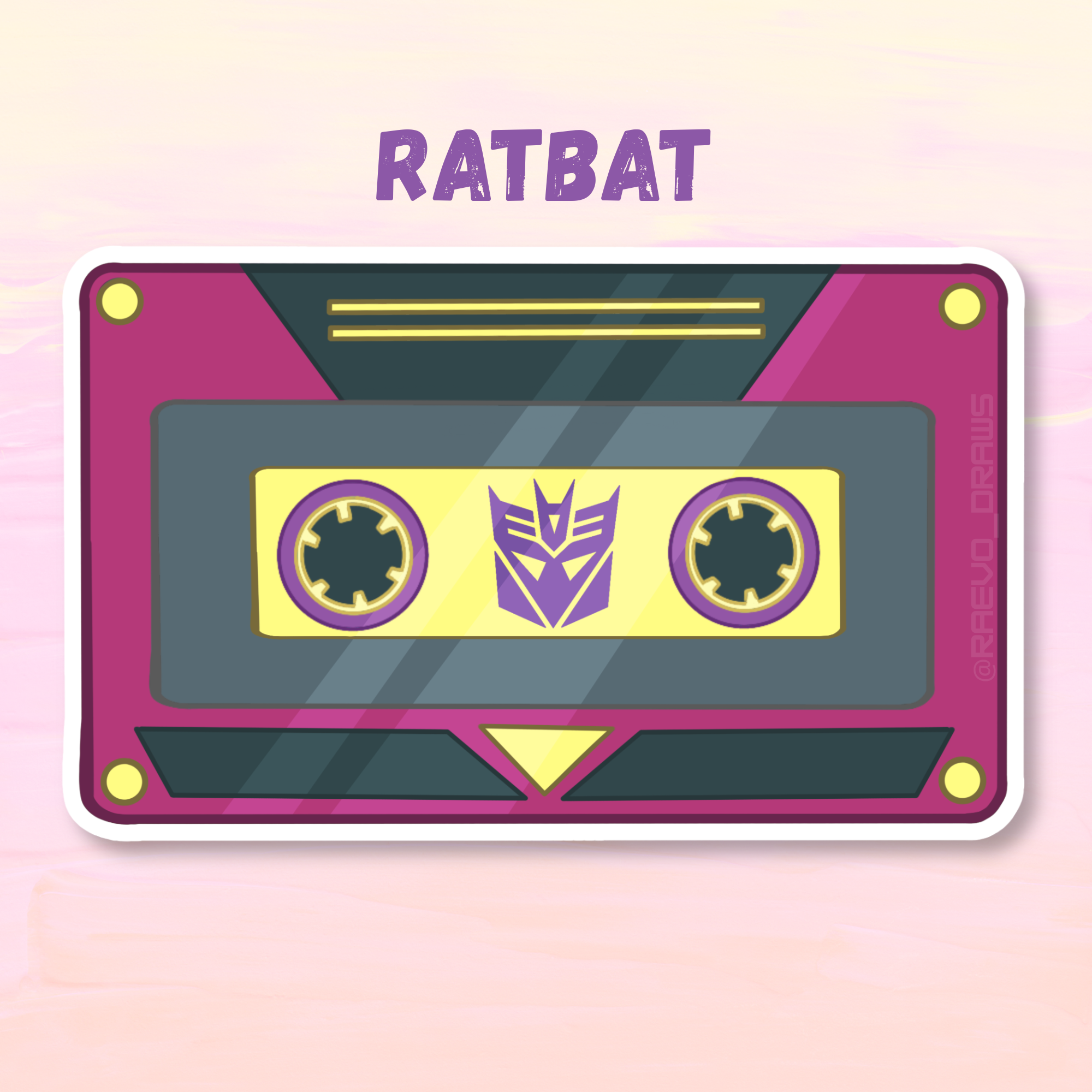Ratbat Cassette: Transformers Sticker