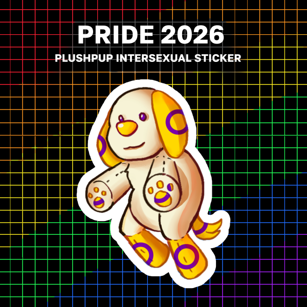 Plushpup pride 2026 Intersexual sticker