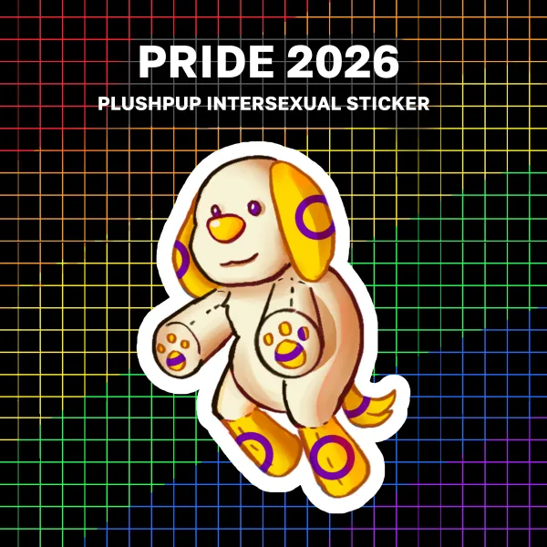 Plushpup pride 2026 Intersexual sticker