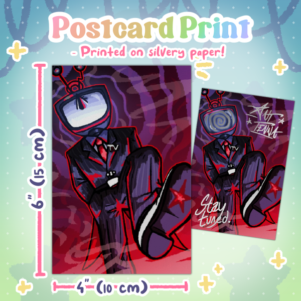 Defernull Tenna Silver Postcard (Large) - [Deltarune]
