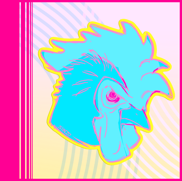 Richard - Hotline Miami Die Cut Sticker