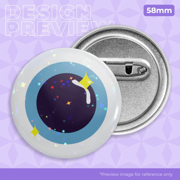 Eggchan Eye Button Pin