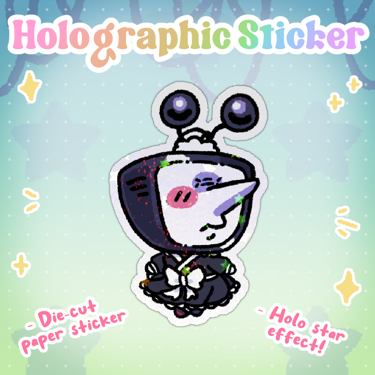 Maid Defernull Tenna Holo Sticker - [Deltarune]