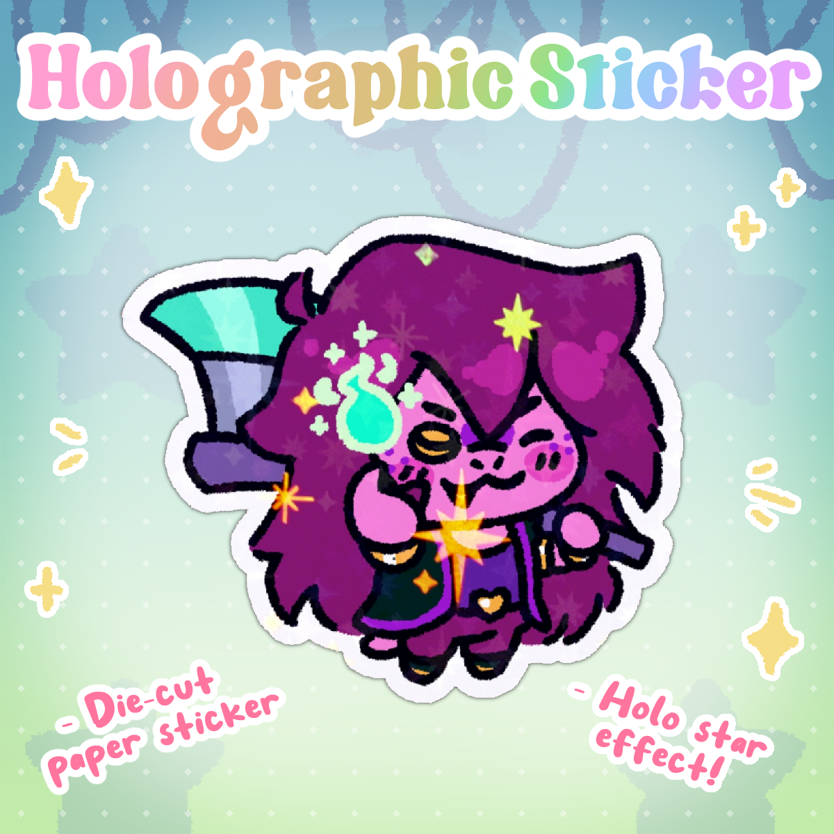 Susie Holo Sticker - [Deltarune]