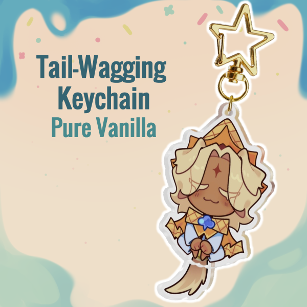 Pure Vanilla Tail-wagging Keychain