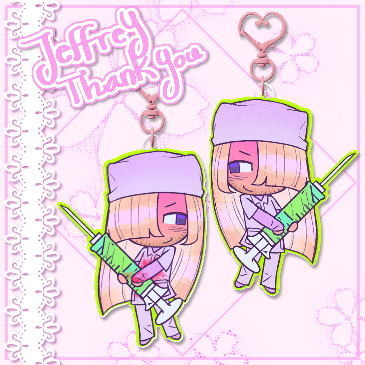Jeffrey Thank You - Double sided Keychain