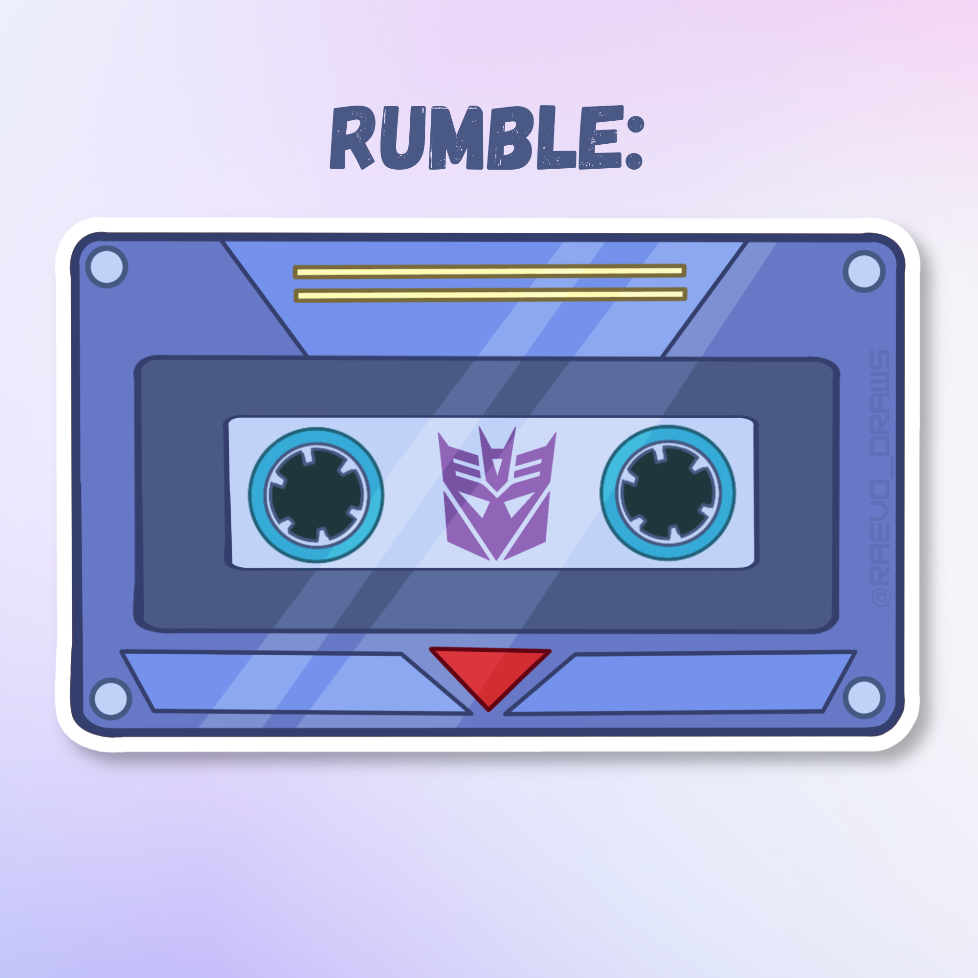 Rumble Cassette: Transformers Sticker