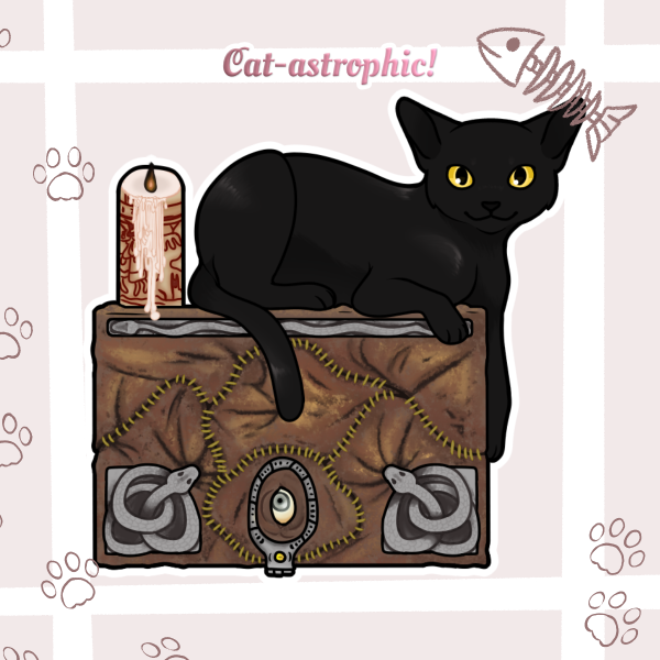 Witch Cat Acrylic Keychain