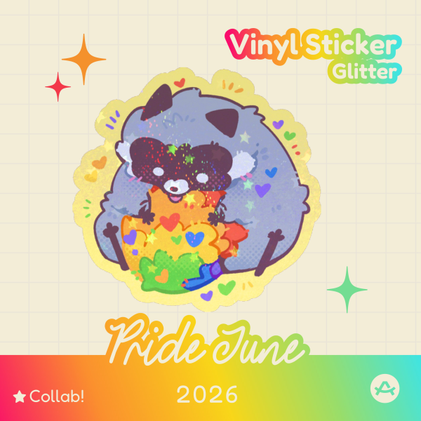 "Pride June Raccoon" Sticker