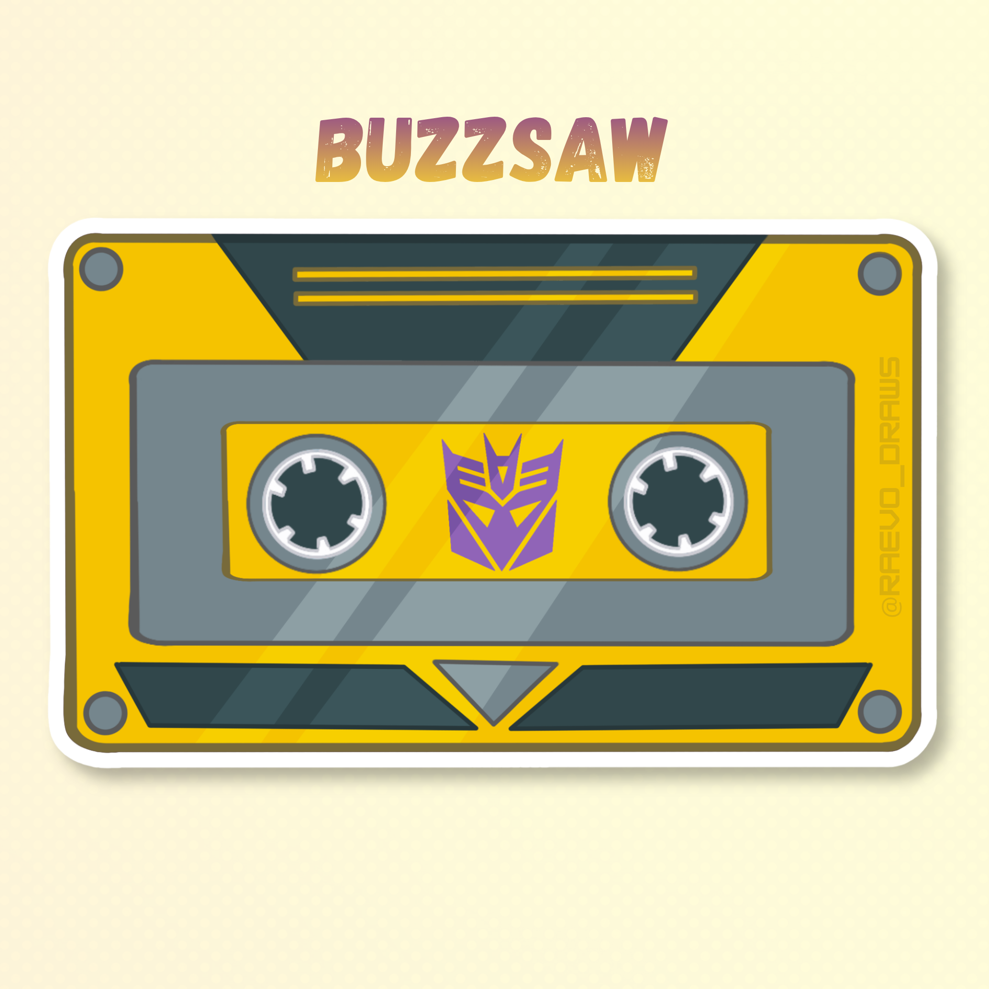 Buzzsaw Cassette: Transformers Sticker