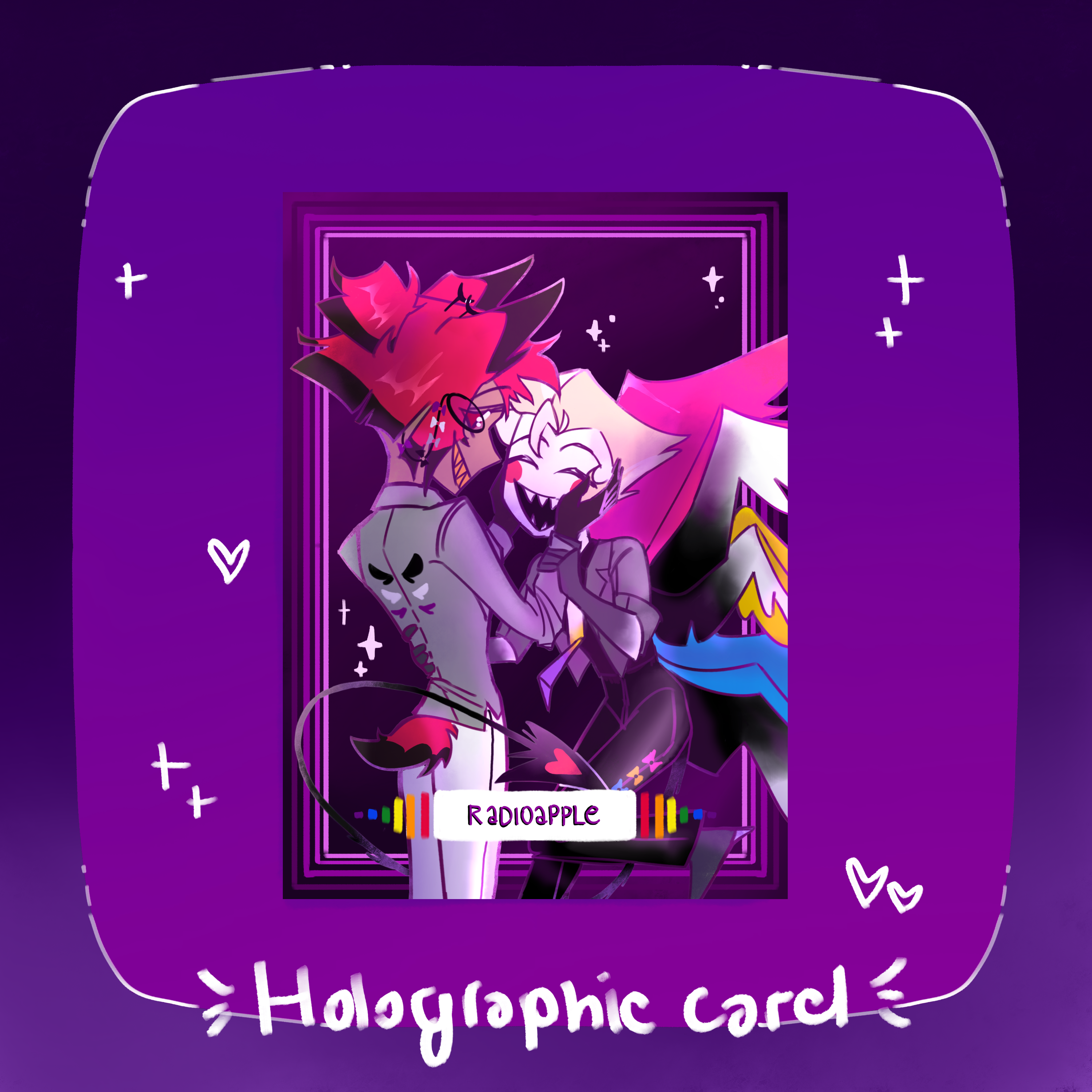 Alastor and Niffty Pride Sticker || Hell-a-Collab Pride Collection