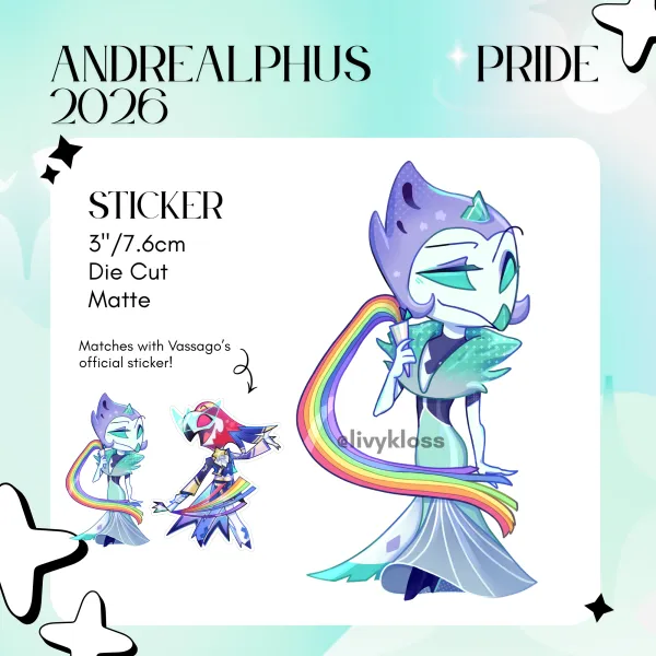 Andrealphus Pride 2026 Sticker - Helluva Boss