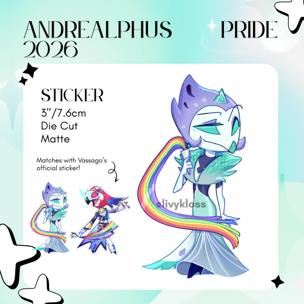Andrealphus Pride 2026 Sticker - Helluva Boss