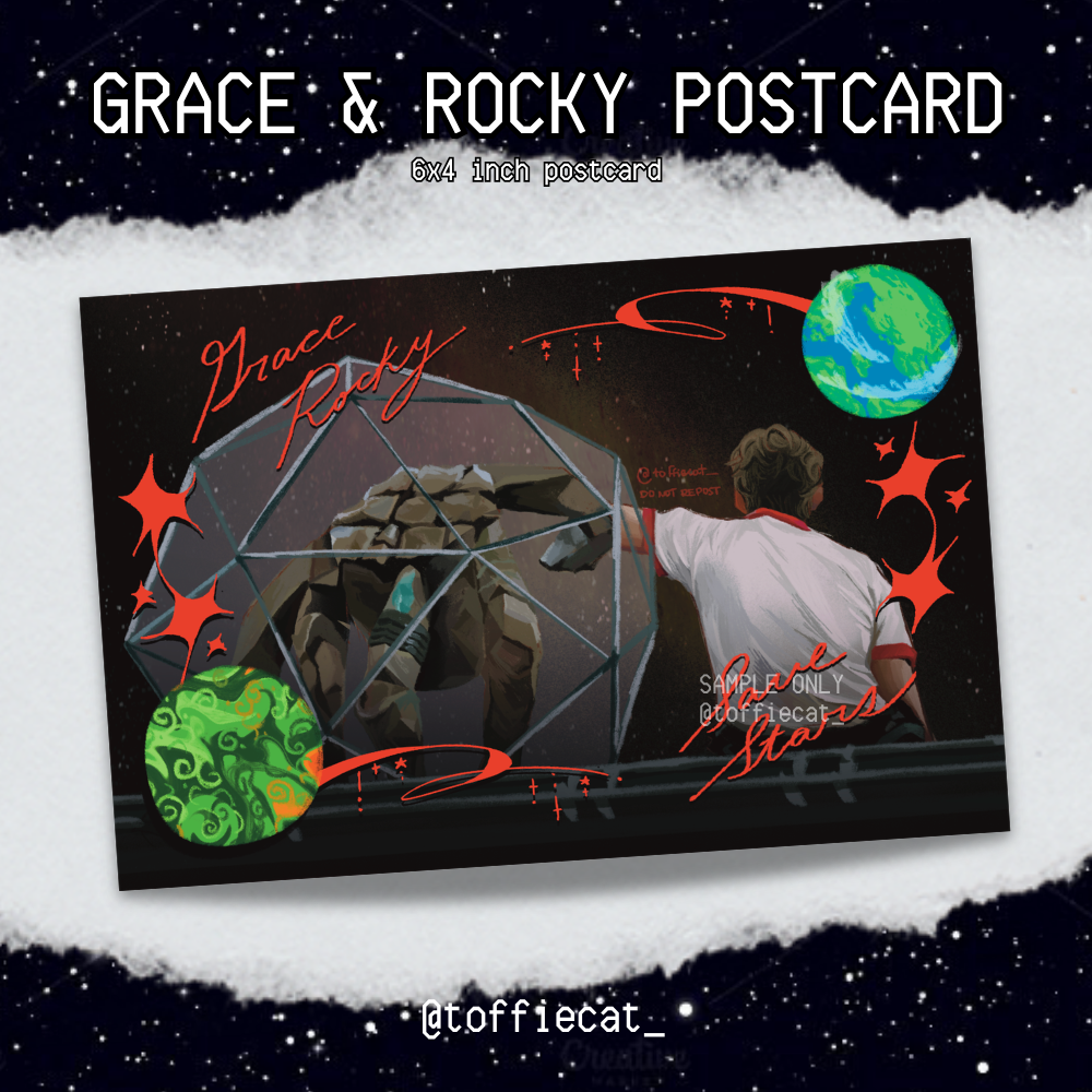 Grace Rocky Save Stars Postcard Art Print