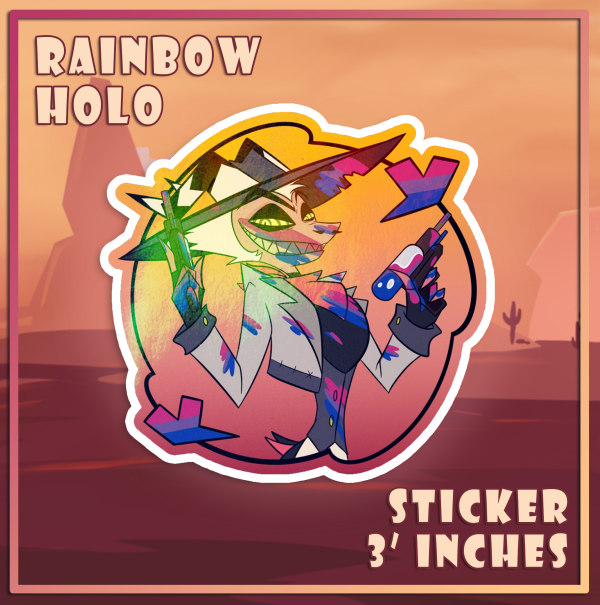 Paint Splatter || Striker || Bi Pride (Colored Edge Stickers)