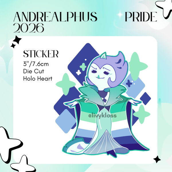 Andrealphus Pride 2026 Chibi Sticker - Helluva Boss
