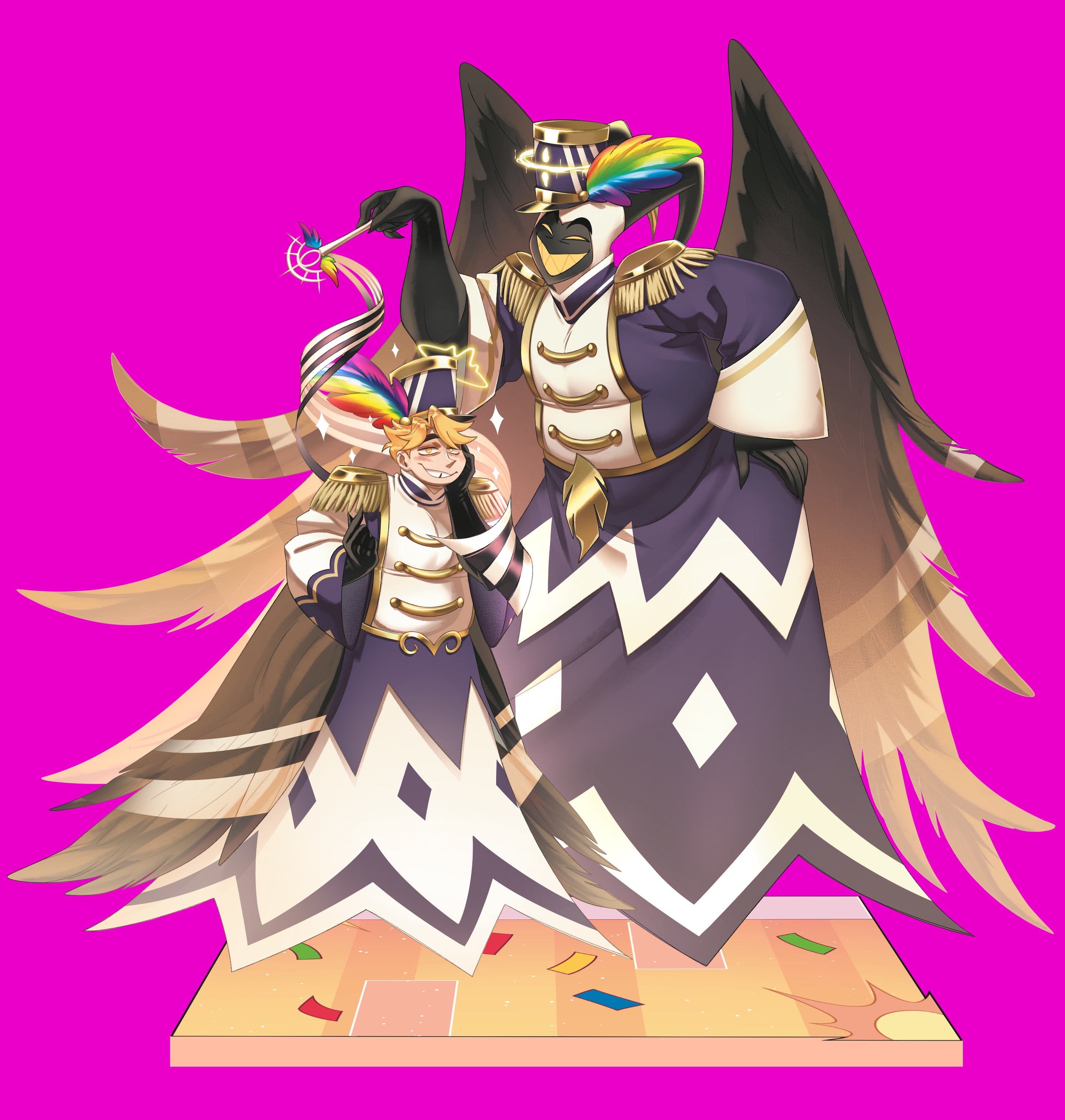 Father and Son Support! Rainbow Acrylic Standees