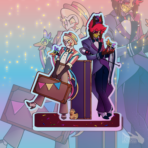 Radioapple Pride || Rainbow Acrylic Standee
