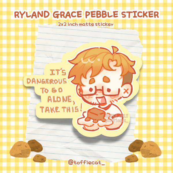 "It's dangerous to go alone!" Ryland Grace Die-Cut Sticker
