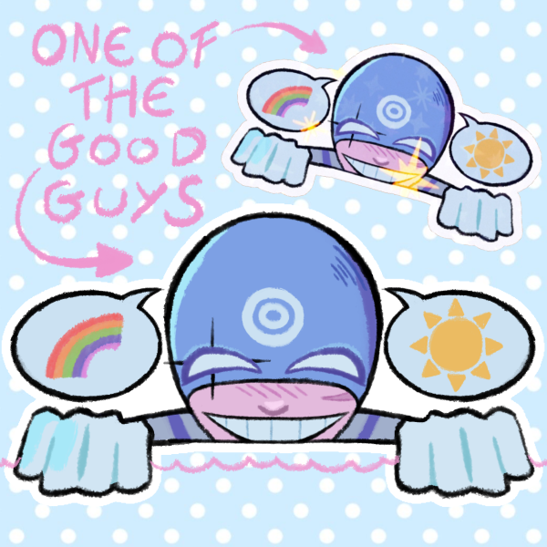 Bullseye peeking sticker