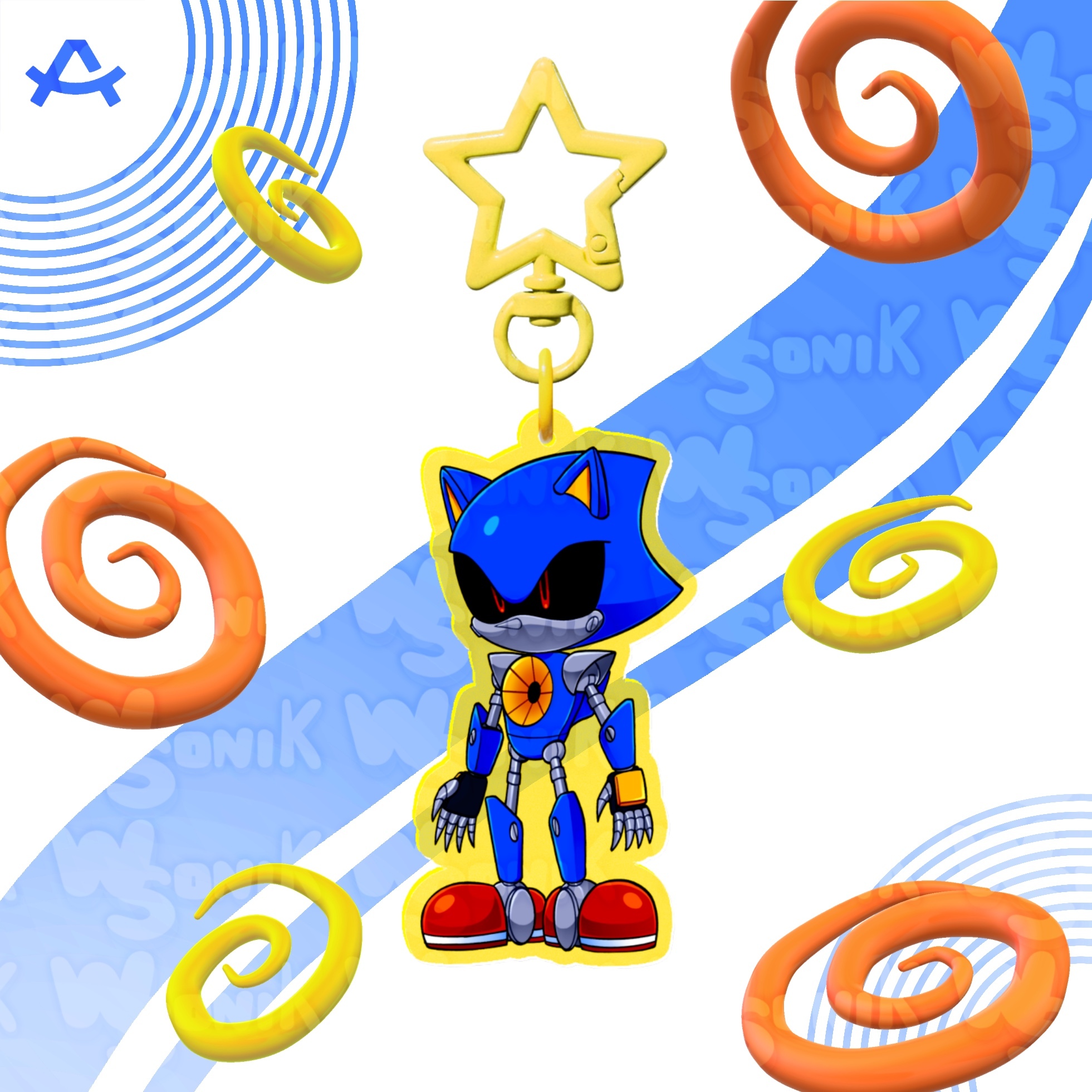 Metal Sonic Keychain - Villains Side by WSKArt - ACGGOODS