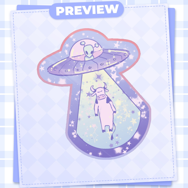 UFO Abduction Stickers
