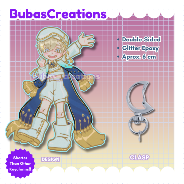 Luke Obey Me! Glitter Epoxy Keychain