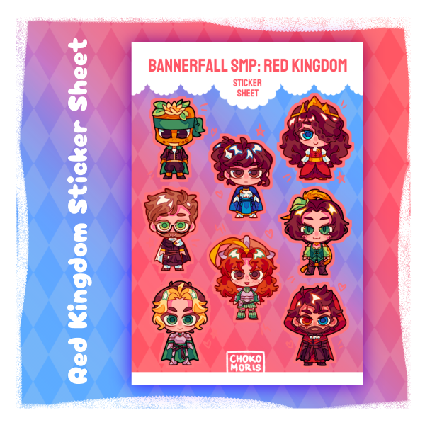Bannerfall SMP Red Kingdom 10cm x 15cm Sticker Sheet