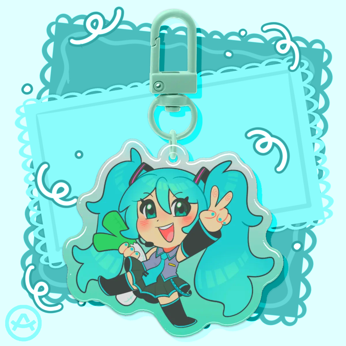 Hatsune Miku - Epoxy Coloured Acrylic Keychain