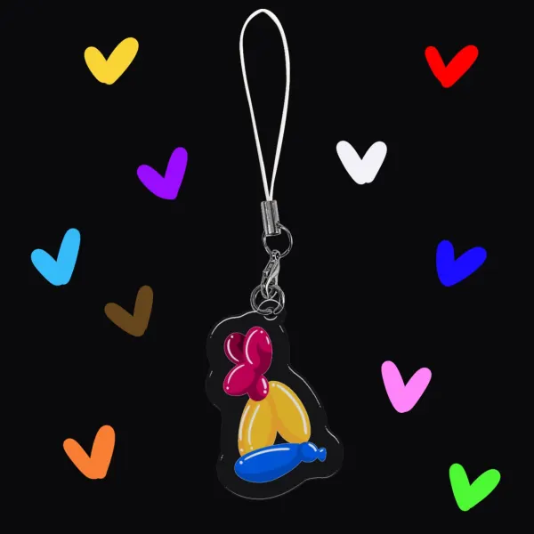 Pansexual Balloon bunny Epoxy Clear Acrylic Keychains