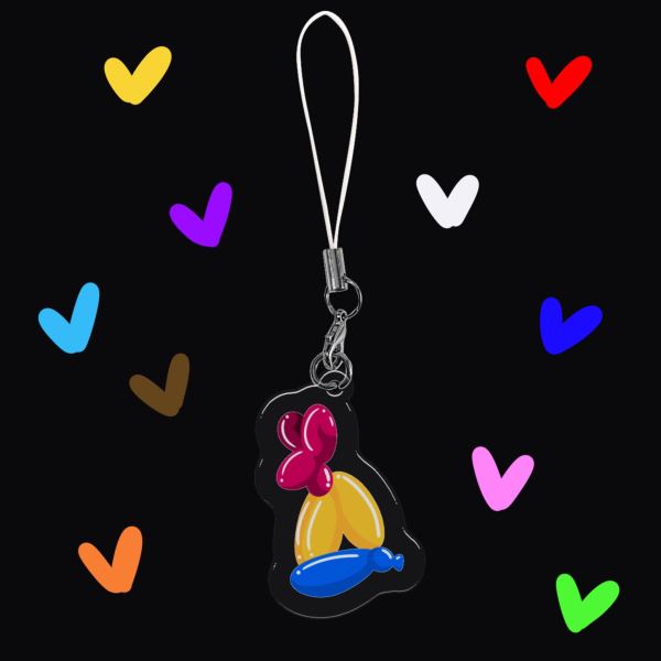 Pansexual Balloon bunny Epoxy Clear Acrylic Keychains