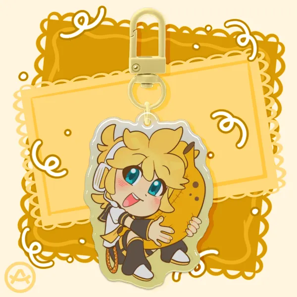 Kagamine Len - Epoxy Coloured Acrylic Keychain