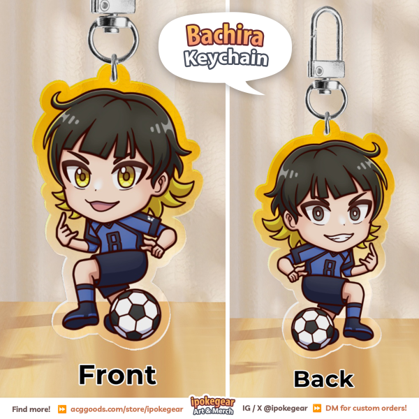 Bachira Keychain (2-Sided) Blue Lock