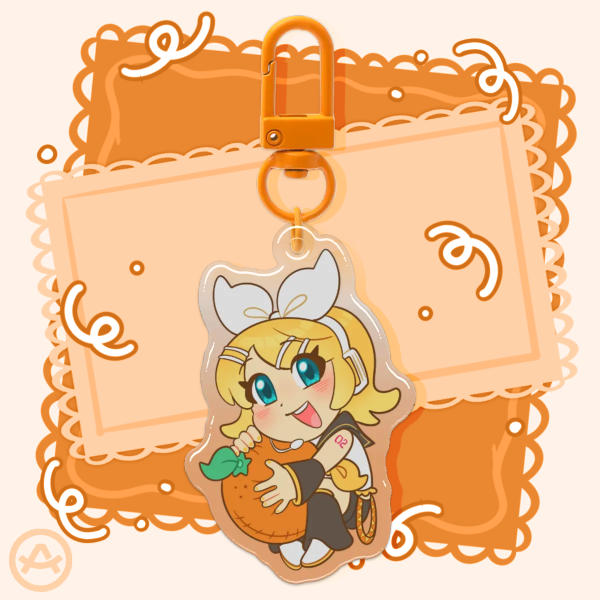 Kagamine Rin - Epoxy Coloured Acrylic Keychain