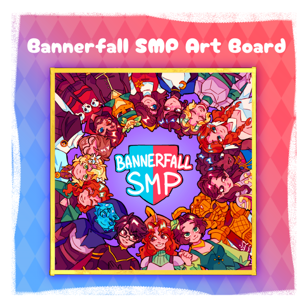 Bannerfall SMP 14cm x 14cm Golden Edge Art Board / Print