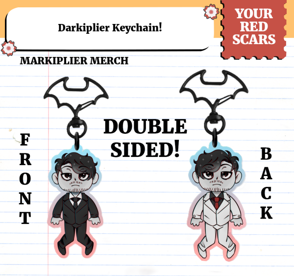 Darkiplier Colored Edge Acrylic Keychain