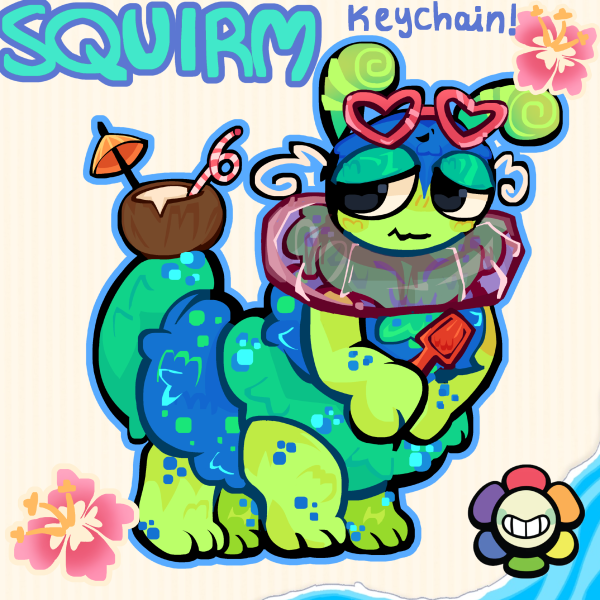 Summer Squirm Acrylic Keychains Dandy’s World