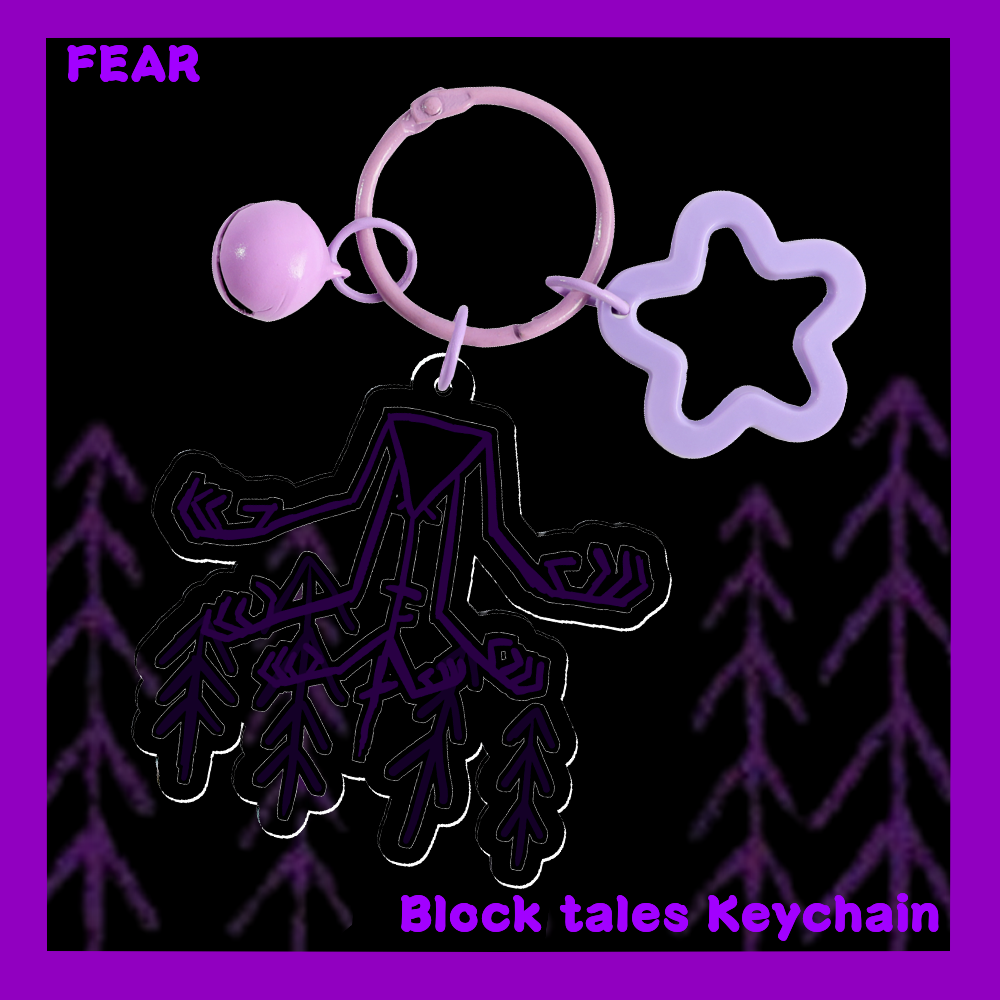 FEAR Block tales keychain
