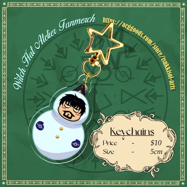 Snowman Olruggio || Witch Hat Atelier || Clear Acrylic Keychains