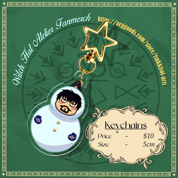 Snowman Olruggio || Witch Hat Atelier || Clear Acrylic Keychains