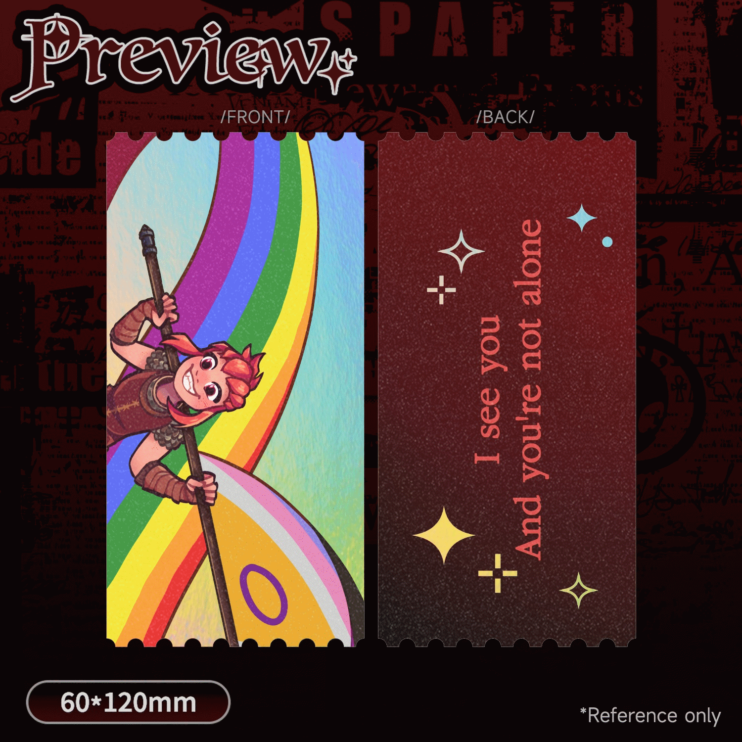 Nimona pride flag | Holographic Photocards