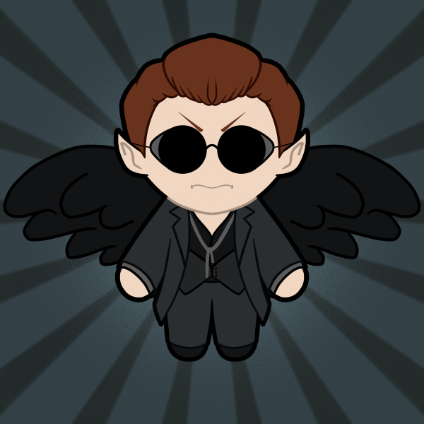 Good Omens Crowley keychain