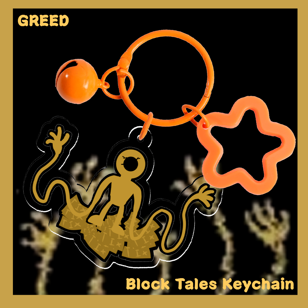 GREED Block tales keychain