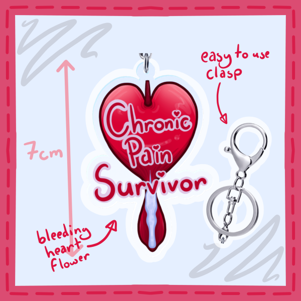 Chronic Pain Survivor Keychain