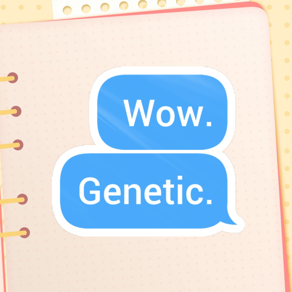 "Wow. Genetic." Heated Rivalry Die Cut Sticker with Rainbow Holo Coating, 5,1cm