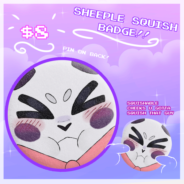 Sheeple Squishy badge
